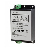 SOLAHD SCP DIN POWER SUPPLY, 30W, 3.3V OUTPUT, 85-264V IN, SWITCHING, LOW PROFILE(SCP 30S3.3-DN)